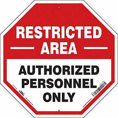 CONDOR 472J28 Safety Sign 24 in x 24 in Aluminum