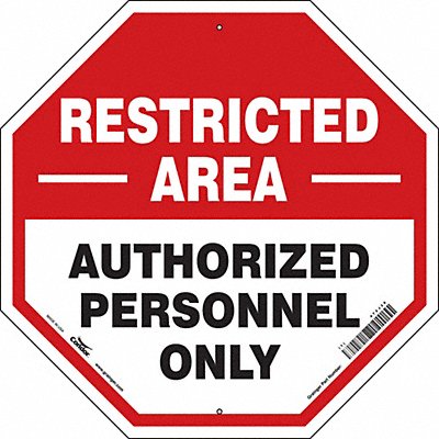 CONDOR 472J29 Safety Sign 24 inx24 in Polyethylene