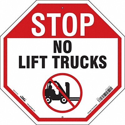 CONDOR 472J47 Safety Sign 24 inx24 in Polyethylene