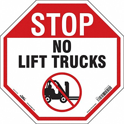 CONDOR 472J48 Safety Sign 24 inx24 in Vinyl