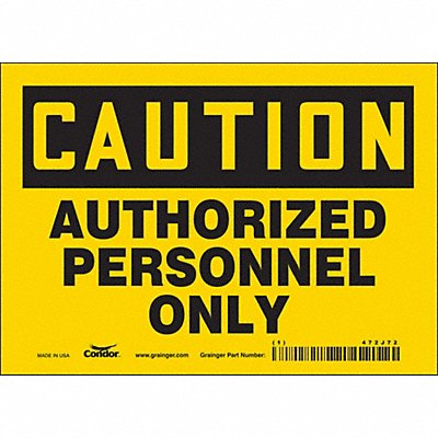 CONDOR 472J72 Safety Sign 5 inx7 in Vinyl