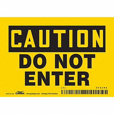 CONDOR 472J96 K1879 Safety Sign 3.5in x 5in Vinyl