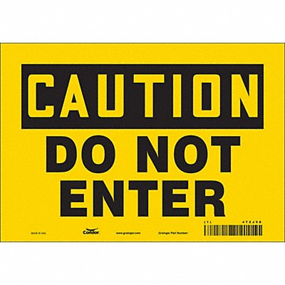 CONDOR 472J98 K1879 Safety Sign 7 inx10 in Vinyl