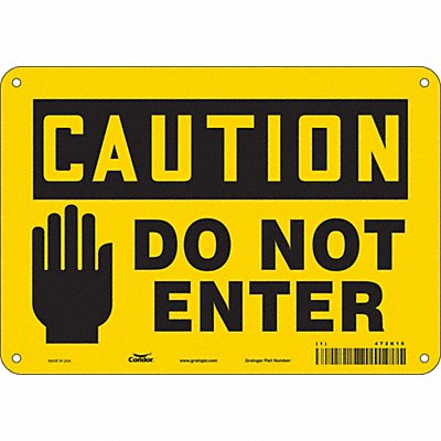 CONDOR 472K15 Safety Sign 7 inx10 in Polyethylene