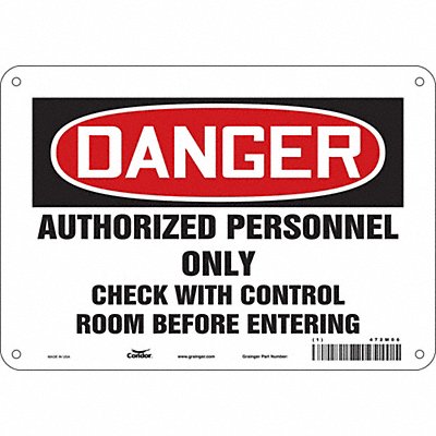 CONDOR 472M06 Safety Sign 7 inx10 in Polyethylene