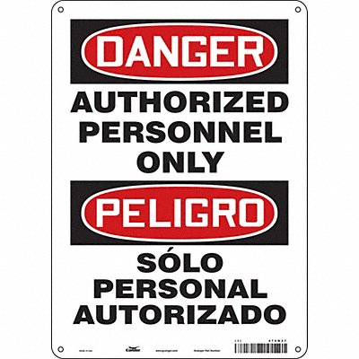 CONDOR 472M27 Safety Sign 14 inx10 in Vinyl