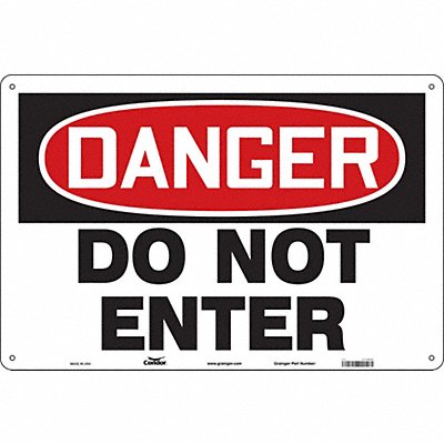 CONDOR 472M80 Safety Sign 24 in x 36 in Polyethylene