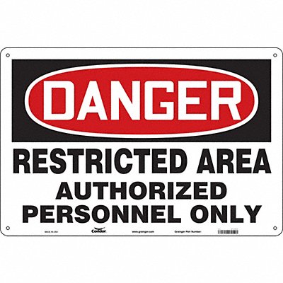 CONDOR 472R97 Safety Sign 24 in x 36 in Polyethylene