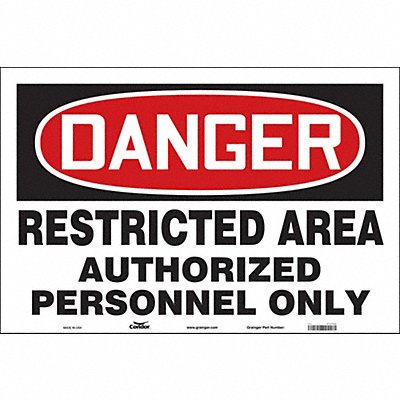 CONDOR 472T02 Safety Sign 24 in x 36 in Vinyl