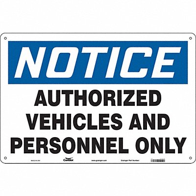CONDOR 472U70 Safety Sign 24 in x 36 in Polyethylene