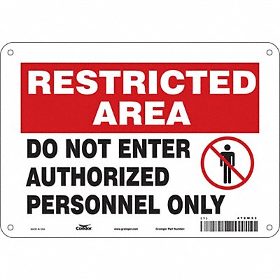 CONDOR 472W33 J7025 Safety Sign DO NOT ENTER 7 x10