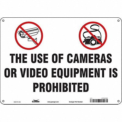 CONDOR 472Z46 Safety Sign 10 in x 14 in Polyethylene