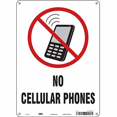 CONDOR 472Z53 Safety Sign 14 in x 10 in Polyethylene