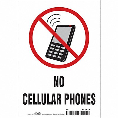 CONDOR 472Z55 Safety Sign 10 in x 7 in Vinyl