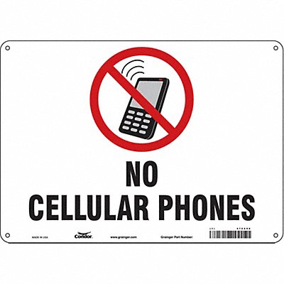 CONDOR 472Z58 Safety Sign 10 in x 14 in Aluminum