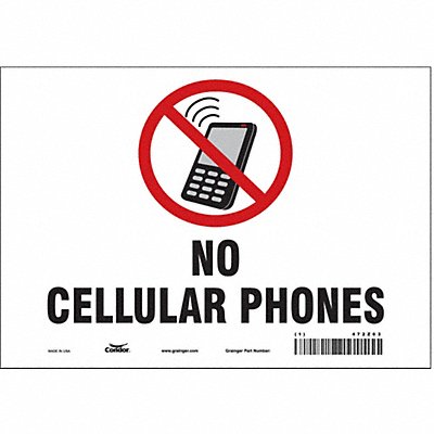 CONDOR 472Z63 Safety Sign 7 in x 10 in Vinyl