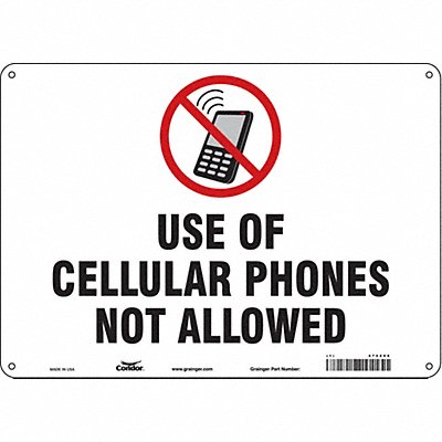 CONDOR 472Z66 Safety Sign 10 in x 14 in Aluminum