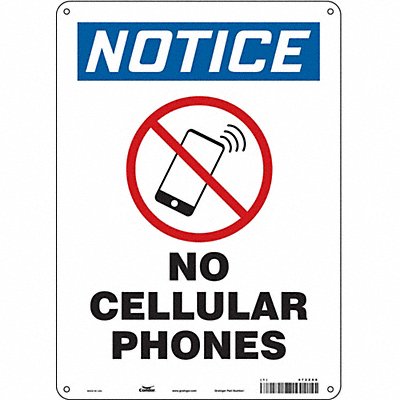 CONDOR 472Z88 Safety Sign 14 in x 10 in Polyethylene