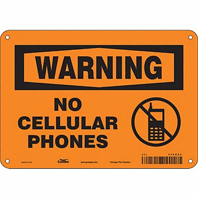CONDOR 472Z93 Safety Sign 7 in x 10 in Aluminum