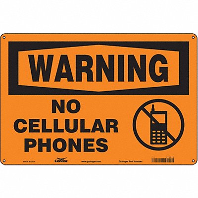 CONDOR 472Z95 Safety Sign 12 in x 18 in Aluminum