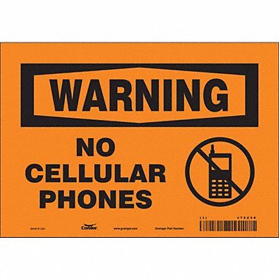 CONDOR 472Z99 Safety Sign 7 in x 10 in Vinyl