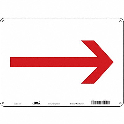 CONDOR 473A04 Safety Sign 10 in x 14 in Aluminum
