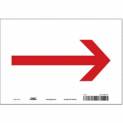 CONDOR 473A07 Safety Sign 7 in x 10 in Vinyl