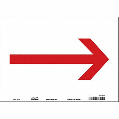 CONDOR 473A08 Safety Sign 10 in x 14 in Vinyl