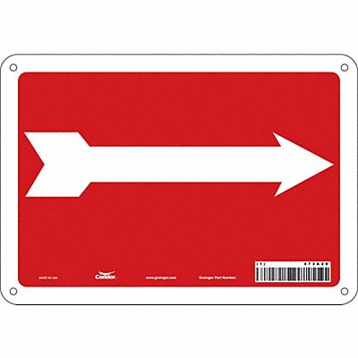 CONDOR 473A20 Safety Sign 7 in x 10 in Aluminum