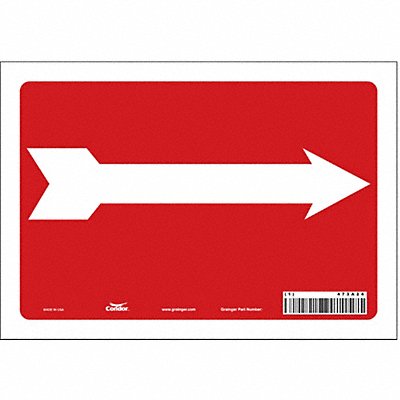 CONDOR 473A24 Safety Sign 7 in x 10 in Vinyl