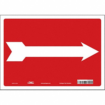 CONDOR 473A25 Safety Sign 10 in x 14 in Vinyl
