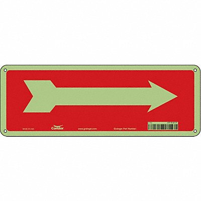CONDOR 473A37 Safety Sign 5 in x 14 in Polyethylene
