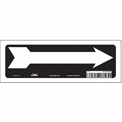 CONDOR 473A48 Safety Sign 3 1/2 in x 10 in Vinyl