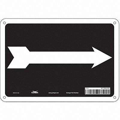 CONDOR 473A49 Safety Sign 7 in x 10 in Aluminum