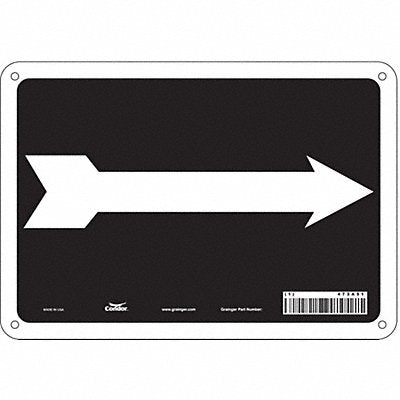 CONDOR 473A51 Safety Sign 7 in x 10 in Polyethylene