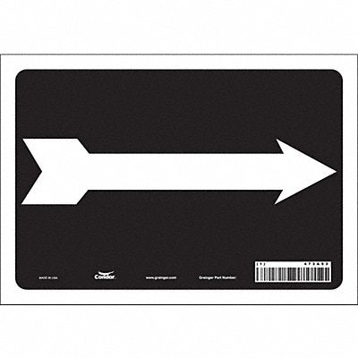 CONDOR 473A53 Safety Sign 7 in x 10 in Vinyl