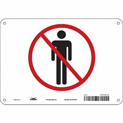 CONDOR 473C14 Safety Sign 7 in x 10 in Aluminum