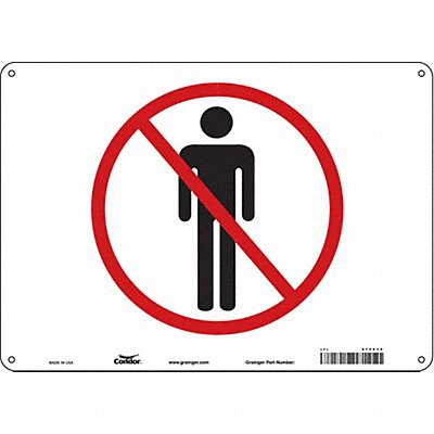 CONDOR 473C15 Safety Sign 10 in x 14 in Aluminum