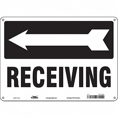 CONDOR 473C38 Safety Sign 10 inx14 in Aluminum