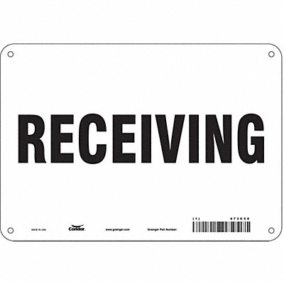 CONDOR 473C50 Safety Sign 7 in x 10 in Polyethylene