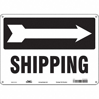 CONDOR 473C59 Safety Sign 10 inx14 in Polyethylene