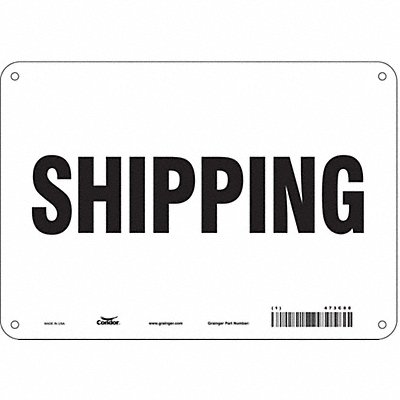 CONDOR 473C80 Safety Sign 7 in x 10 in Polyethylene
