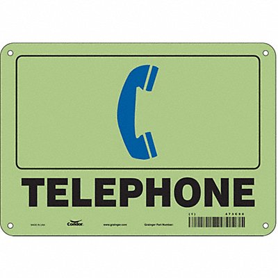 CONDOR 473C90 Safety Sign 7 in x 10 in Polyethylene