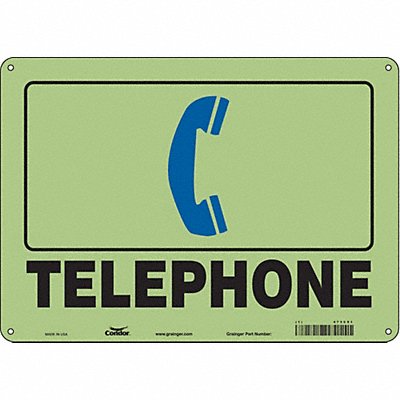 CONDOR 473C91 Safety Sign 10 in x 14 in Polyethylene