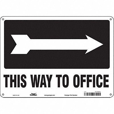 CONDOR 473D02 Safety Sign 10 in x 14 in Aluminum