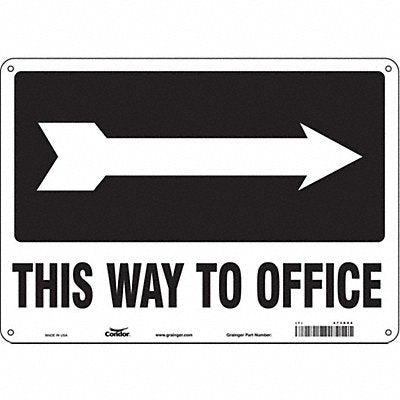 CONDOR 473D04 Safety Sign 10 in x 14 in Polyethylene
