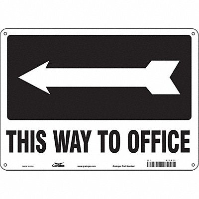 CONDOR 473D13 Safety Sign 10 in x 14 in Polyethylene