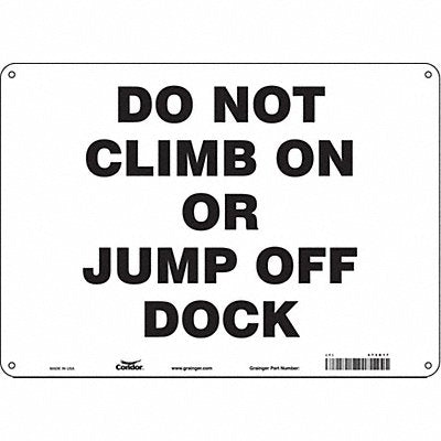 CONDOR 473D17 Safety Sign 10 inx14 in Aluminum