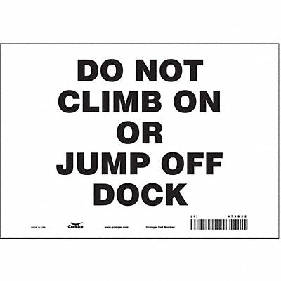 CONDOR 473D22 Safety Sign 7 inx10 in Vinyl