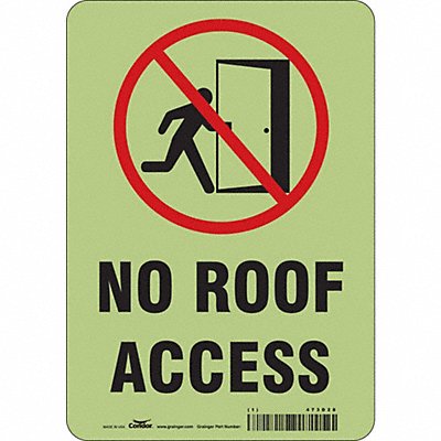 CONDOR 473D28 Safety Sign 10 in x 7 in Polyethylene